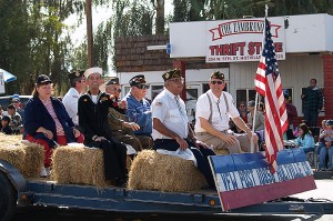 Veteran's float at theCarrot Festival in Holtville.